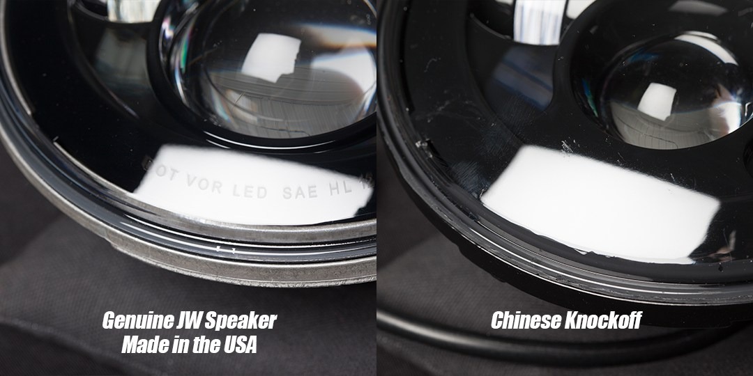 The difference between Real J.W. Speaker LED Lights and fakes!