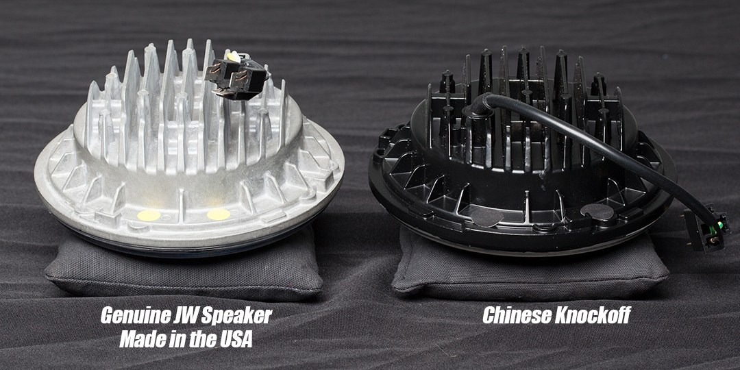 The difference between Real J.W. Speaker LED Lights and fakes!