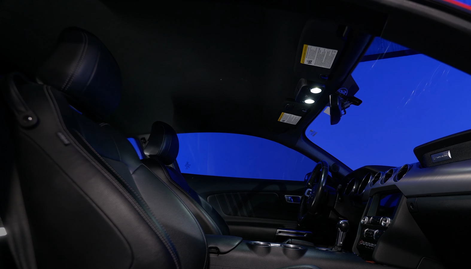 LED interior lights install on a Ford Mustang.