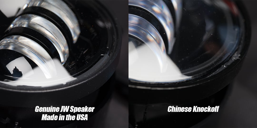 The difference between Real J.W. Speaker LED Lights and fakes!