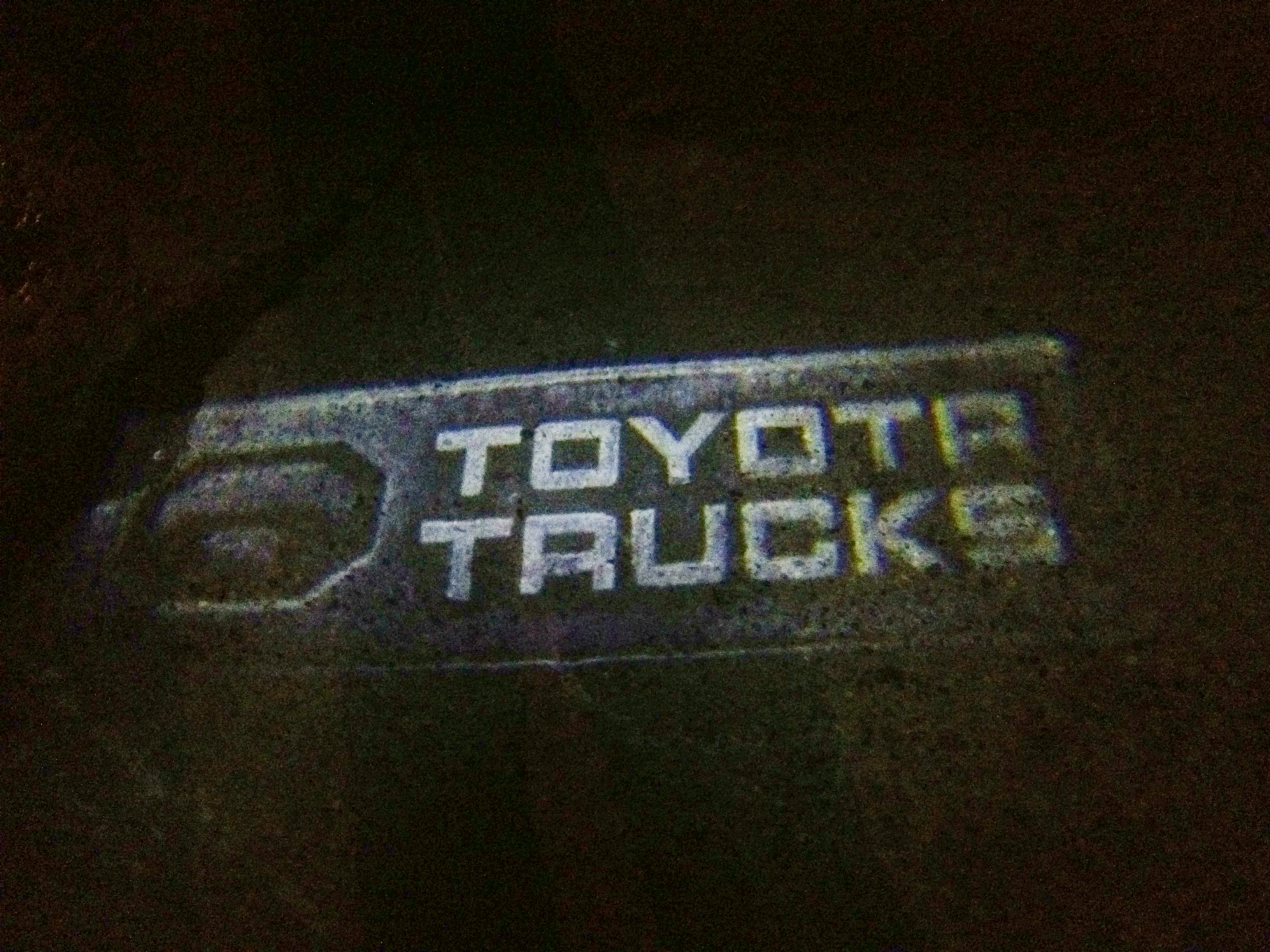 GTR Lighting's "Toyota Trucks" door panel logo projector. Looks great on Tundra or Tacoma trucks.